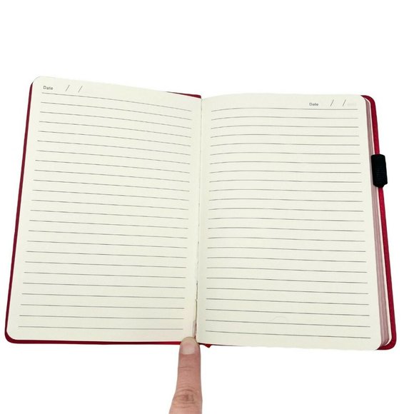 Spector & Co RFID Padded Red Faux Leather Journal Lined Pages 8.5 x 6 - Picture 2 of 7